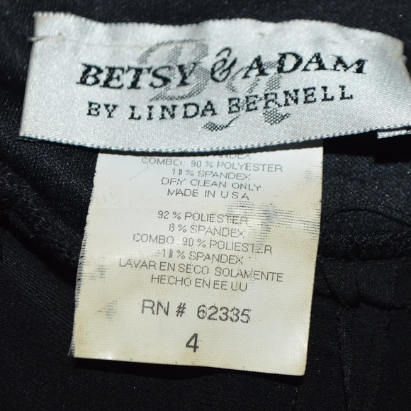 Betsy Adam Formal 4 Dress Black Sleeveless Ruffle - Picture 6 of 7